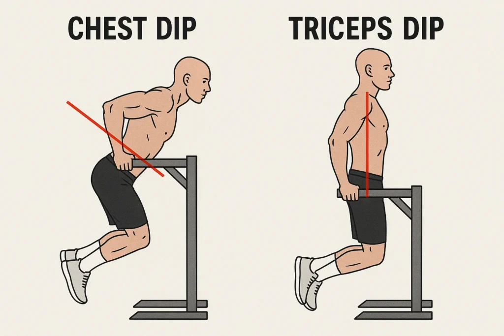 Chest vs. Triceps Dips